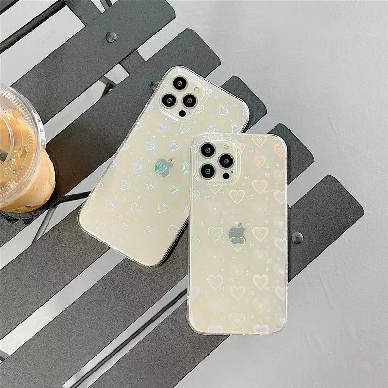 Laser Love TPU Case for Huawei P30 Pro P20 P Smart 2019 Mate 20 Nova 5T Clear Gradient Phone Cover Honor 50 10 lite 10i 20 9X