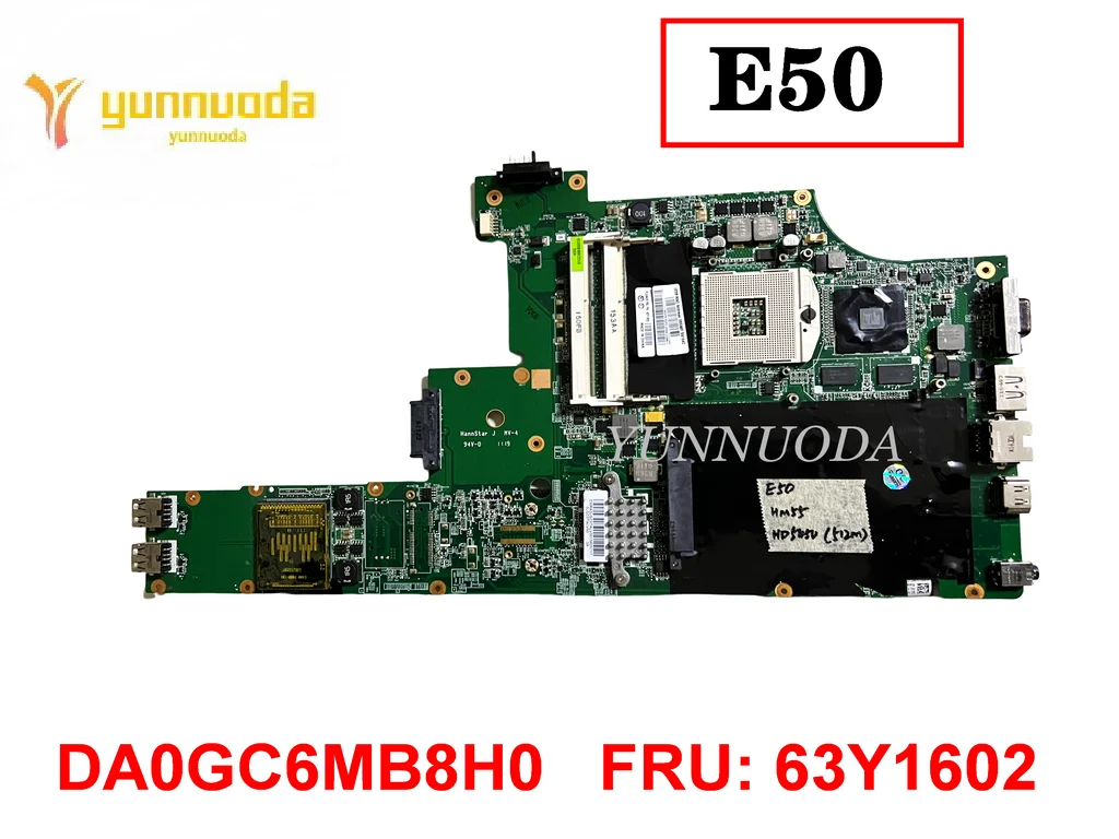 

Original For Lenovo ThinkPad E50 Laptop Motherboard HM55 DA0GC6MB8H0 FRU 63Y1602 Tested Good Free Shipping