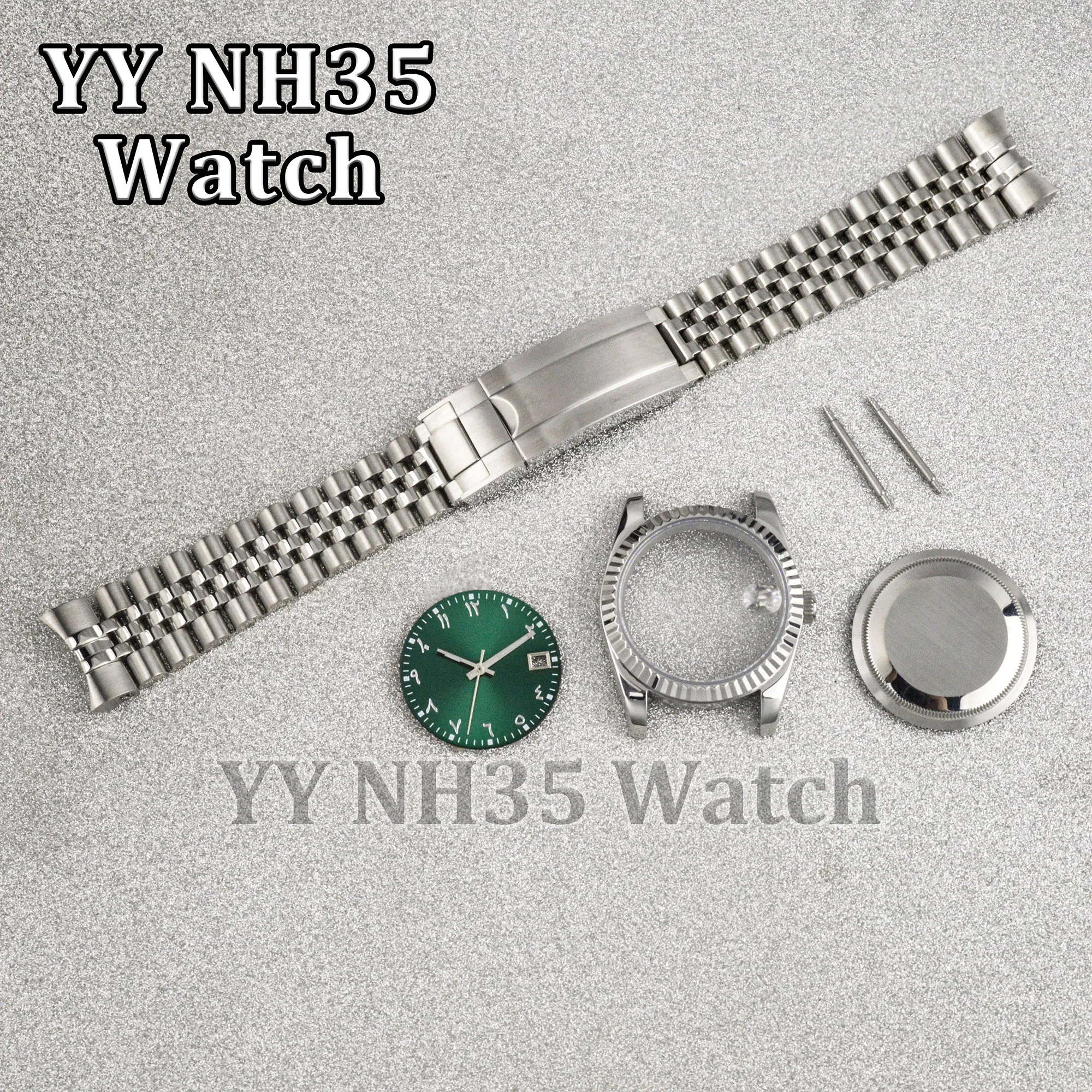 

Watch Accessories NH35 Watch Case for Datejust Watches Sapphire Crystal Water Resistant 36mm/39mm Case fit NH34/35/36 Movement