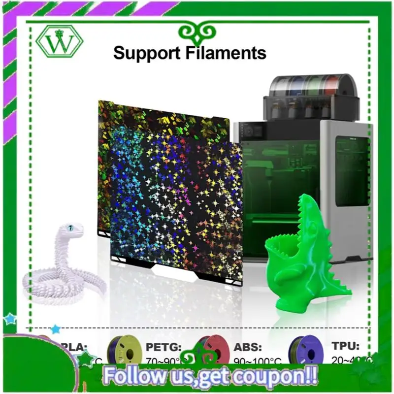 

Reliable-For Bambu Lab H2D Build Plate Double Sided Smooth PEF Plate Spring Steel Sheet H2D Parts Heat Bed 3D Printer Patrs