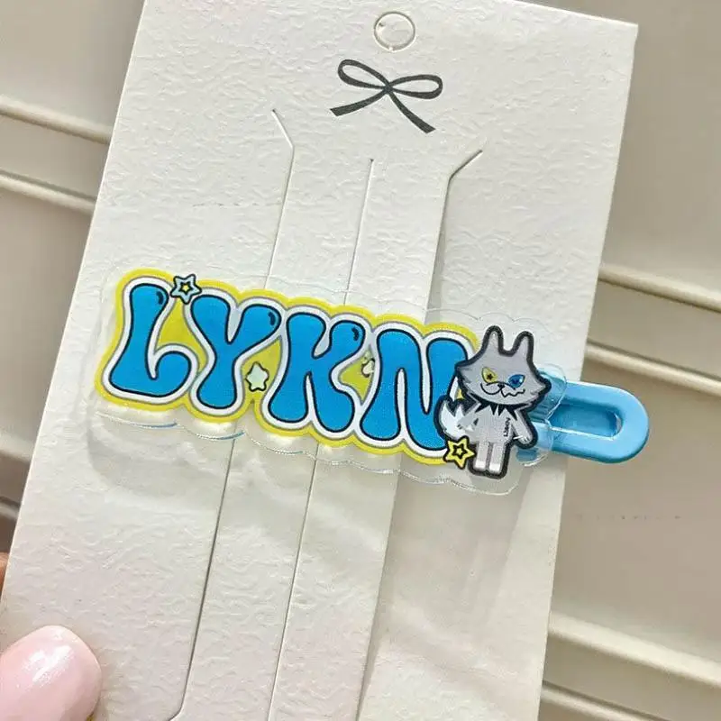 Banda tailandesa para niño LYKN Lycan Lykyou, tocado de Cosplay con letras acrílicas, Clip de pico de pato, horquillas, joyería, accesorios para el cabello, regalo