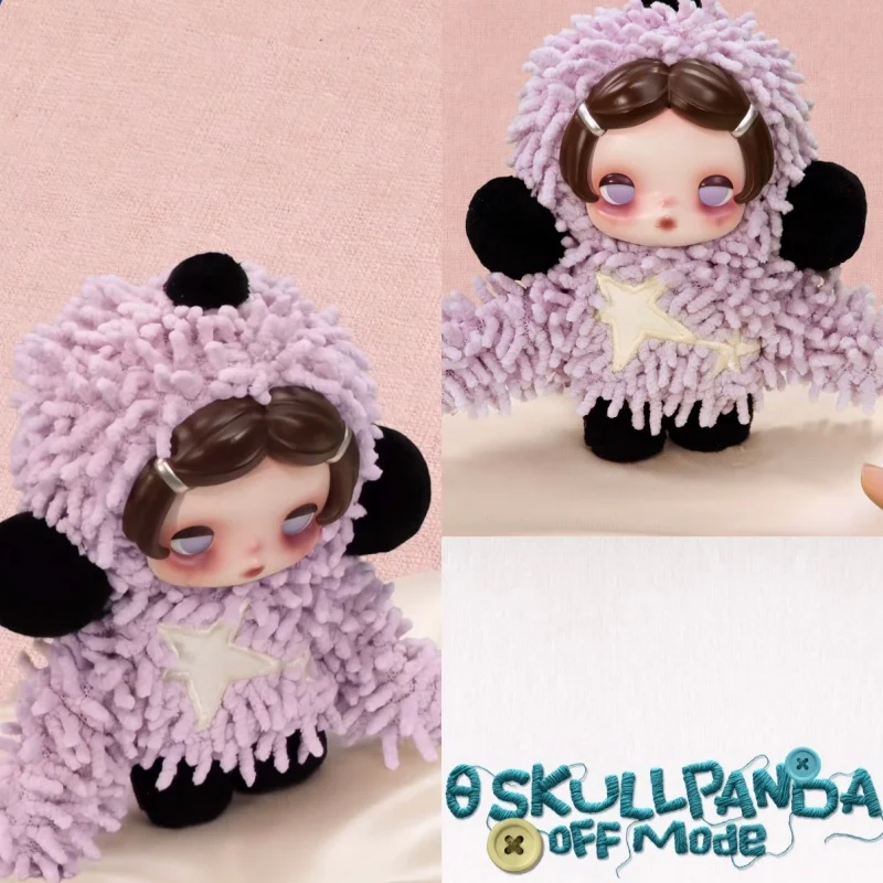POP MART SKULLPANDA Série Off Mode Pendentif Peluche Boîte Mystère Figurine d'Action Mignonne Modèle Cadeau