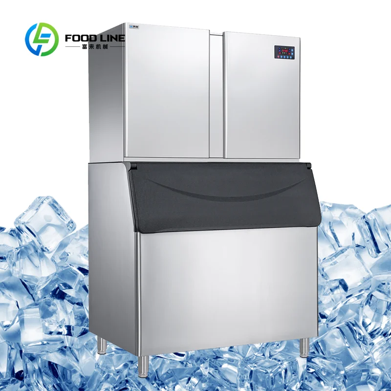 High Quality Commercial Automatic Ice Maker Machine Low Price Sale-Imported Compressor Air Cooling Large Cube Electric Household