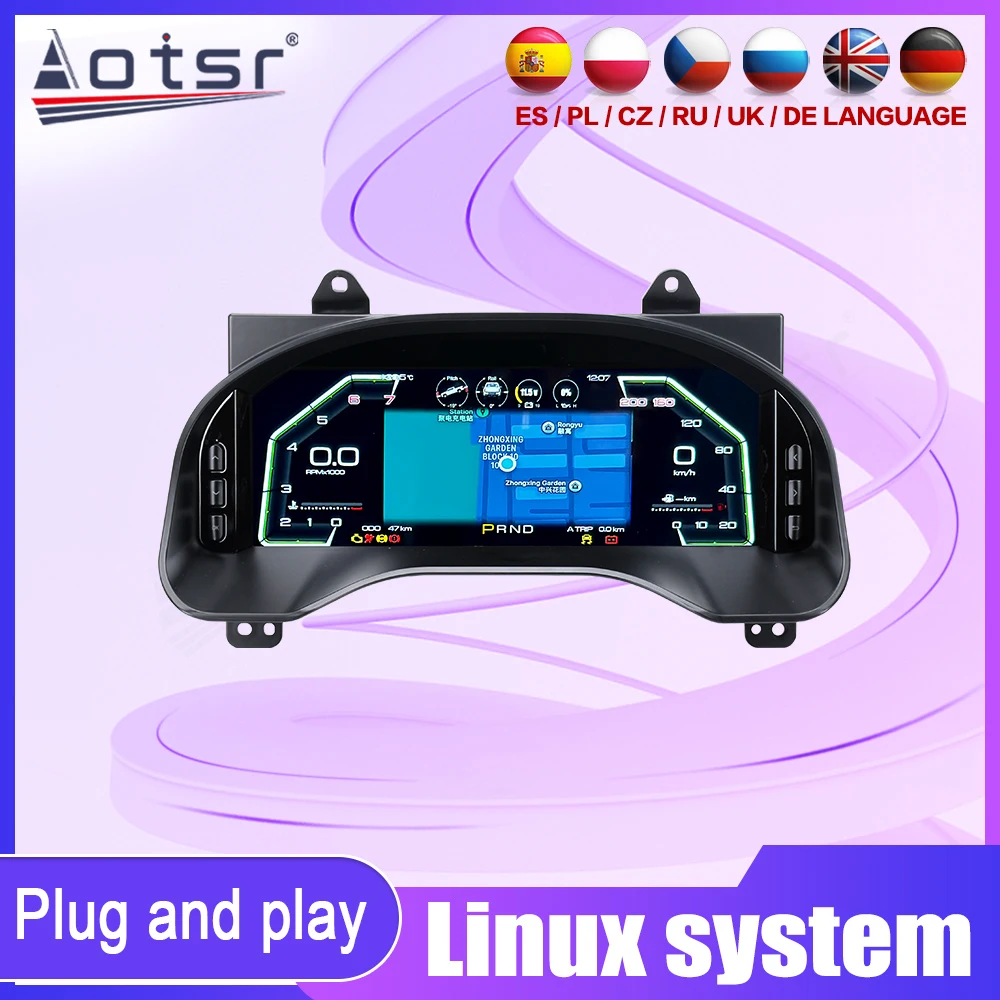 For Toyota Tundra 2014-2020 Speedometer Meter Car Digital Cockpit Cluster Dashboard LCD Screen Instrument Panel Gauge Plug&Play