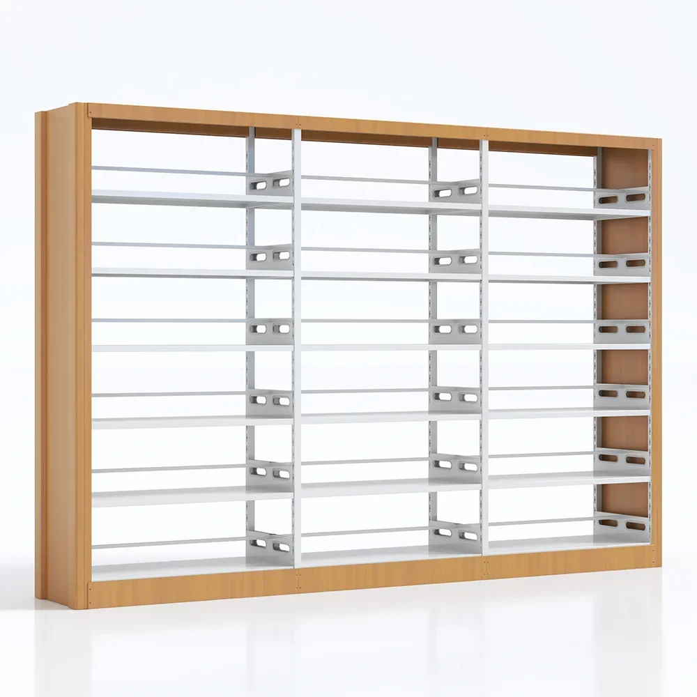 2026 Single Side Metal Library Book Shelves Steel Bookshelf Bookcases Book Shelf