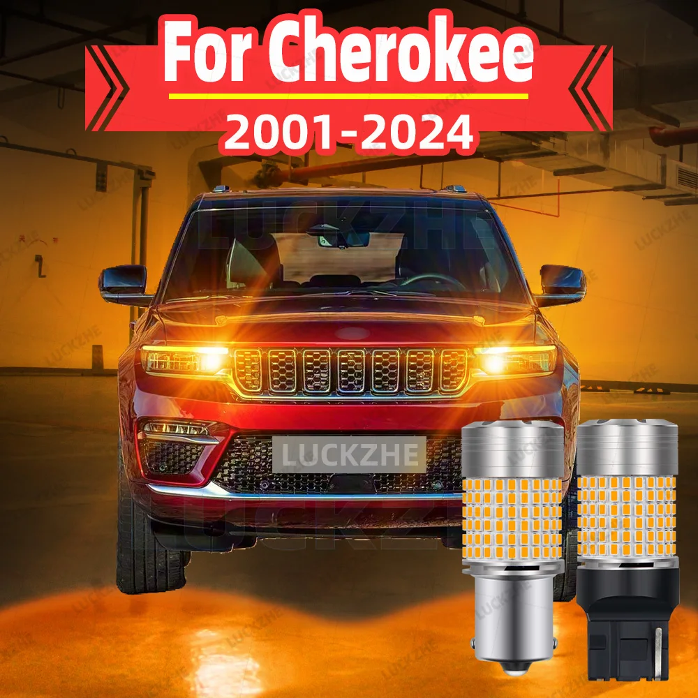 2 قطعة سيارة LED بدوره إشارة الاتجاه مؤشر أضواء المصباح لمبات العنبر الجبهة الخلفية ل جيب جراند/شيروكي MK2/3/4/5 WK KJ KL