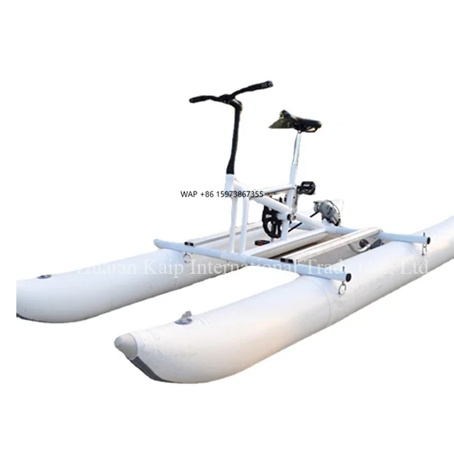 

Lightweight Inflatable Floating Water Bike with Aluminum Frame+PVC Material Human Power Water Bicycle for Sale