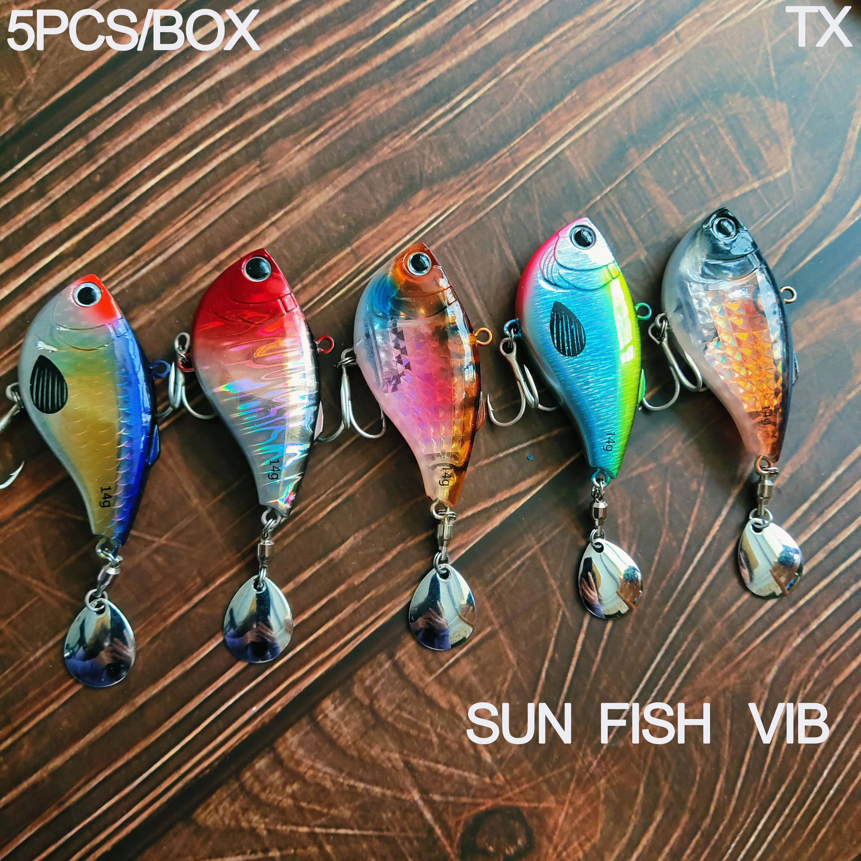 

5 шт./кор., пластиковая приманка Luya VIB, встроенная звуковая бусина, сверхдлинная вращающаяся приманка с блестками, биометическая приманка для рыбы, искусственная приманка