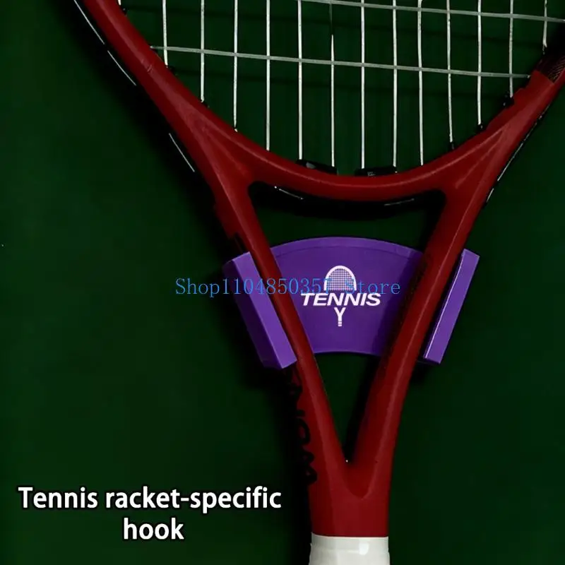 

652F Space Saving Racket Holder Mount Antislip Feature for Securely Storage of Paddle