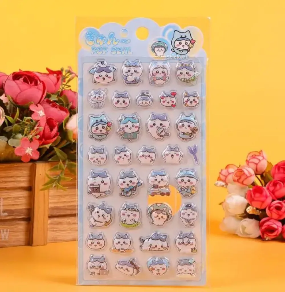 Cute Cartoon jiyi Giey Kawa Stickers 3D Relief Stickers Kawaii Bubble Stickers Hand Account Decoration Notebook Stickers view 4