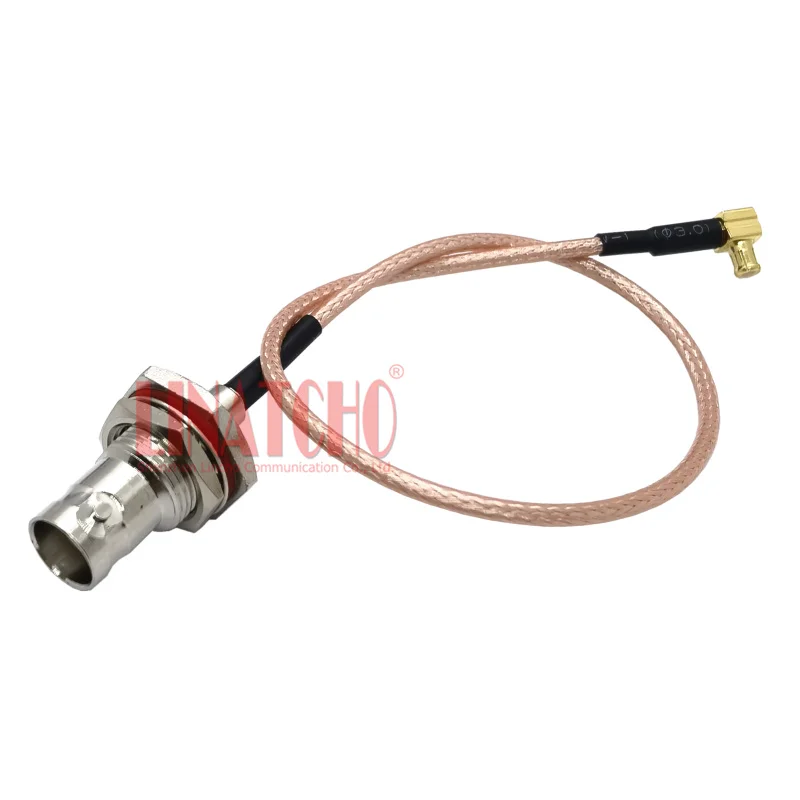 25CM Coaxial RG316 Right Angle MCX Male to Waterproof BNC Female Small Pigtail Cable