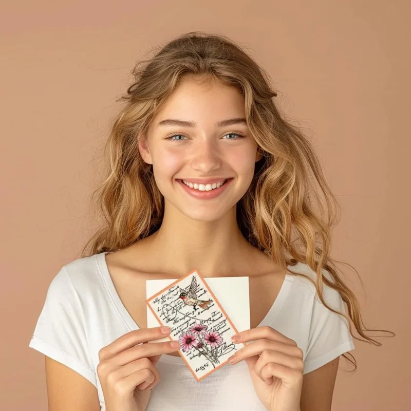 1 ورقة الطيور الزهور واضح Stamps شفافة سيليكون Stamps واضح ختم الأختام الكلمات سيليكون Stamps لصنع البطاقة ديكور