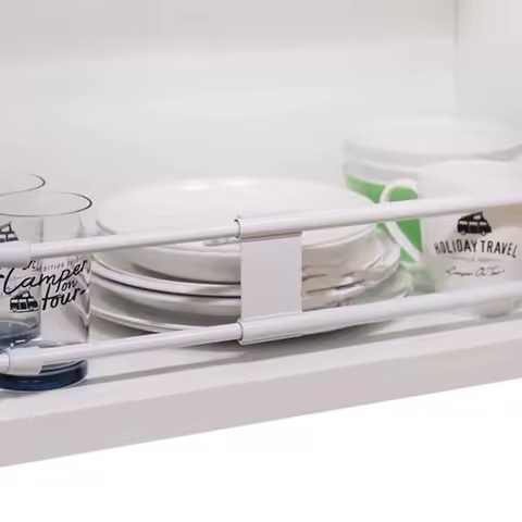 1Set 304 Stainless Steel RV Hanging Cabinet Fence With Solid Rods For Camper Van Motorhome Caravan Accessories