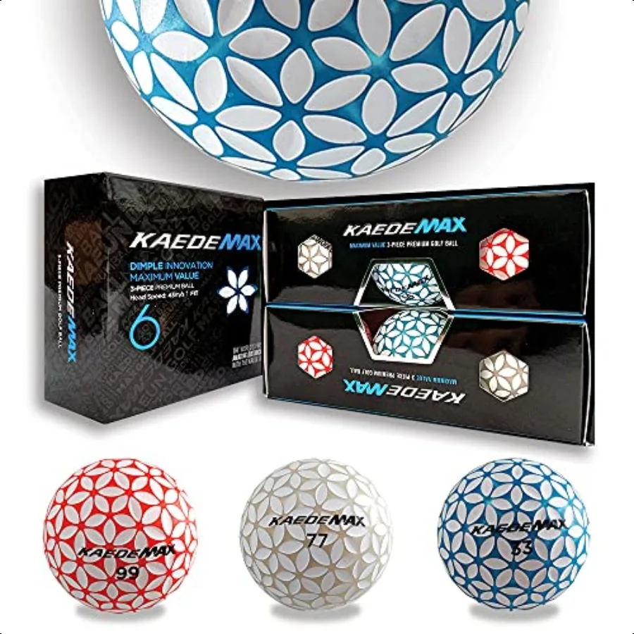 2 Tone Colored Distance Golf Balls Half Dozen Red Mint Blue Pink