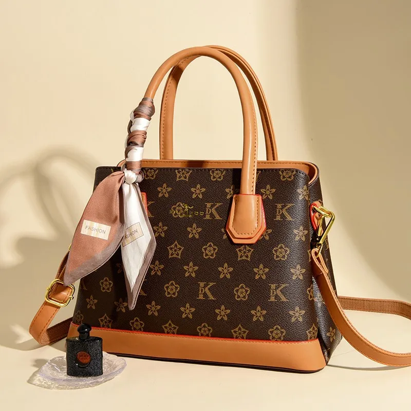 

New Popular Printed Bucket Bag for Women, Fashionable Retro Messenger Bag, Large-capacity Shoulder Bag, Trendy Versatile