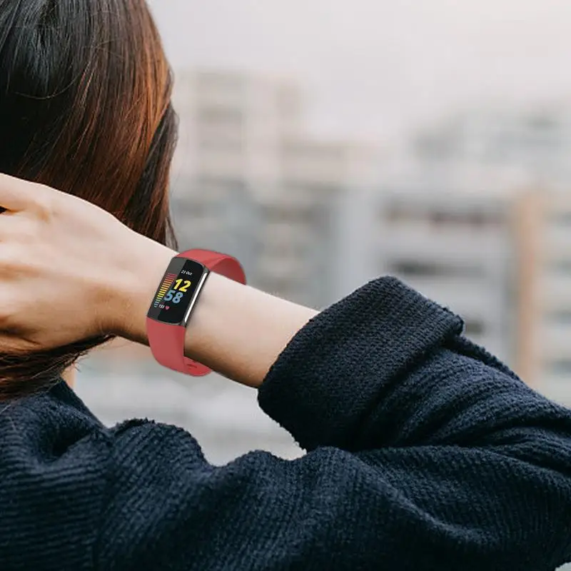 Pulsera de silicona suave para hombre y mujer, banda de reloj de liberación rápida, resistente al agua, accesorios de reloj inteligente para Charge6