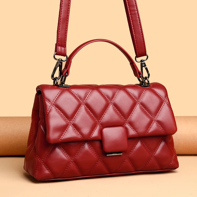حقيبة يد نسائية عصرية حقيبة كتف نسائية عصرية ذات جودة عالية من الجلد الناعم حقائب مربعة للنساء محفظة مصممة مشهورة