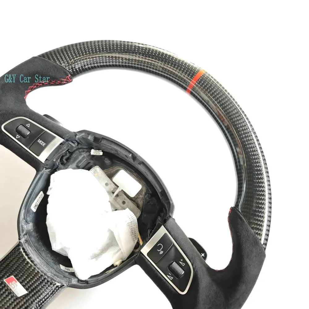 Carbon Fiber Leather/ Alcantara Steering Wheel For Audi A3 8P A5 8T 8F Q5