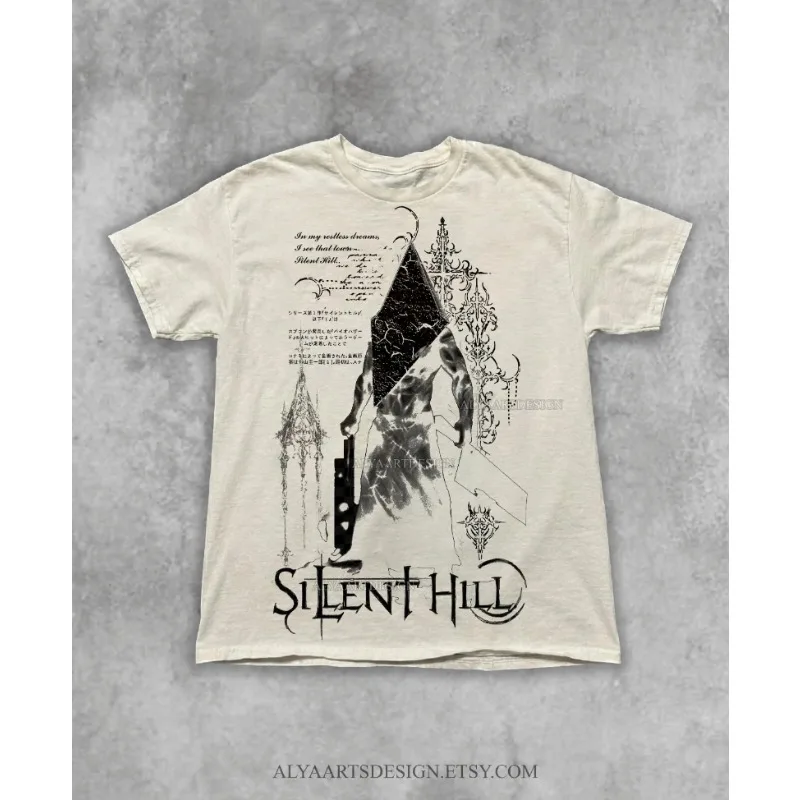 Silent Hill 2 Pyramid Head T-Shirt: Vintage Gaming Graphic Tee