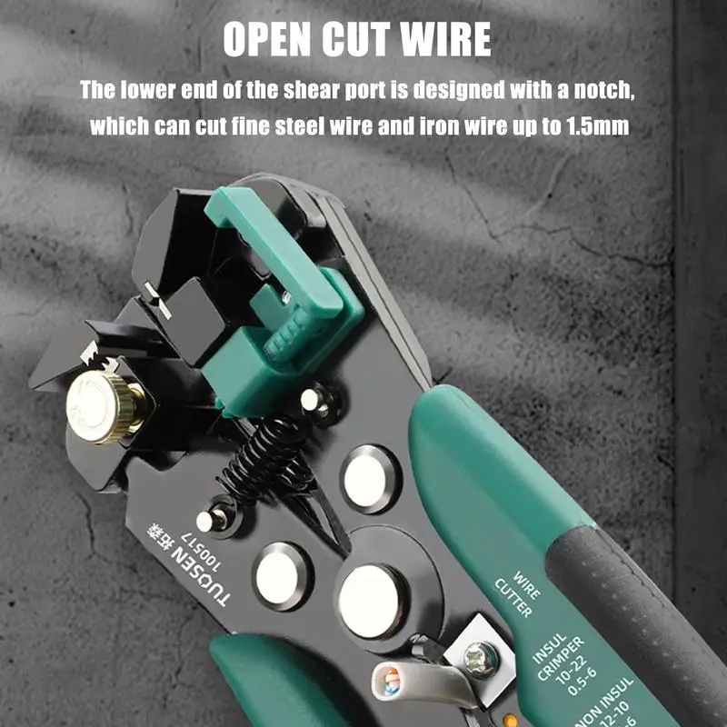 Electrical Wire Stripper Adjustable Cable Stripper 4-in-1 Wire Crimper Metal Wire Stripper Crimping Tool For Install Engineering