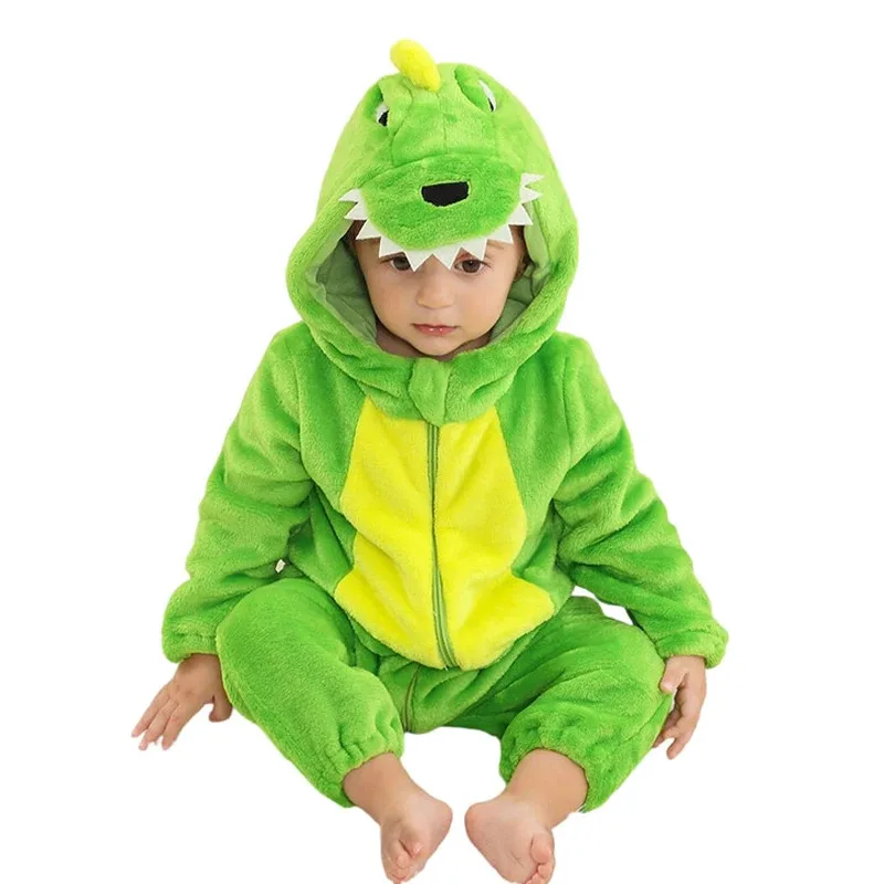 

Infant Baby Halloween Dinosaur Costume Flannel Animal Onesie Pajamas Birthday Party Unicorn Romper
