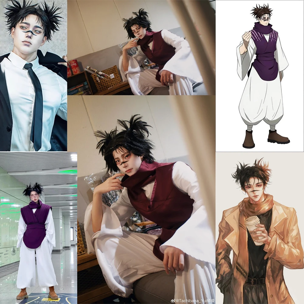 คุณภาพสูง ‌ วิกผมคอสเพลย์ จูจุสึ ไคเซ็น โชโซ แบบผมสังเคราะห์ ยาว 14 นิ้ว สีดำ ทรงผมหางม้าคู่ ถักเปียสูง สำหรับงานปาร์ตี้หรือใช้ในชีวิตประจำวัน