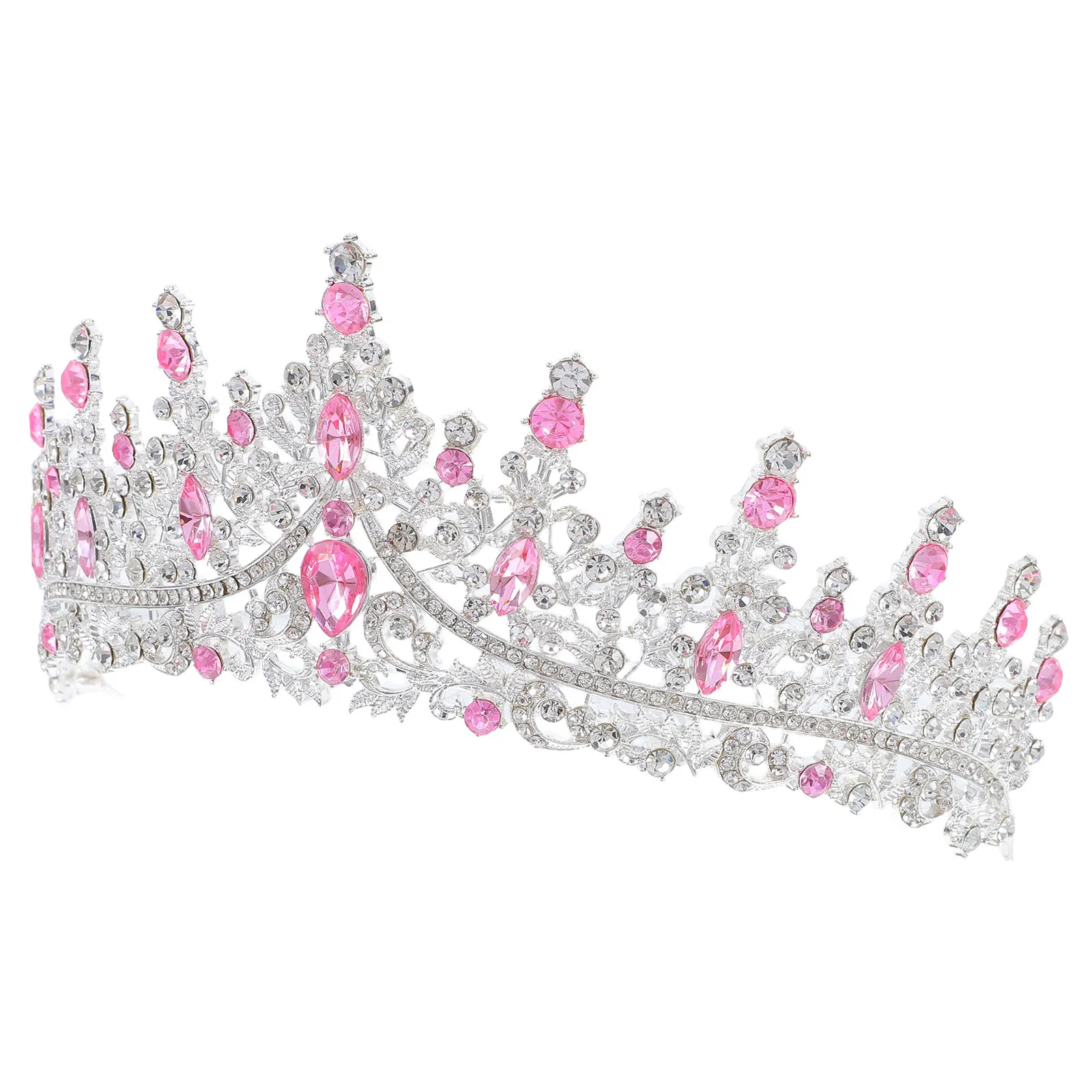 Rhinestone Crown Hairband Elegant Bridal Wedding Birthday Party Headpiece Tiara Queen Accessory Birthday Crowns for Women
