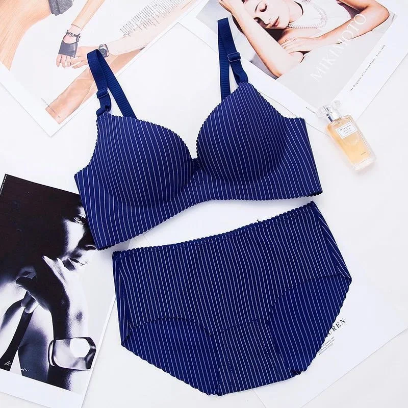 Ensemble Femme 2 Pieces Non Wire Bras and Panty Set Girls Sexy Lingerie Set Women's Panties Underwear Bralette Mujer Lenceria