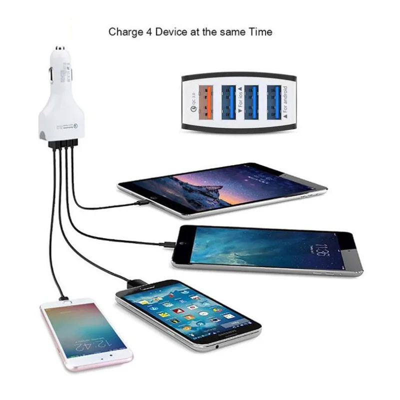 Carro do pc 1 a 4 carregadores cigarro isqueiro potência qc3.0 12v 24v 30v adaptador para sedans suv caminhões acessórios eletrônicos do carro