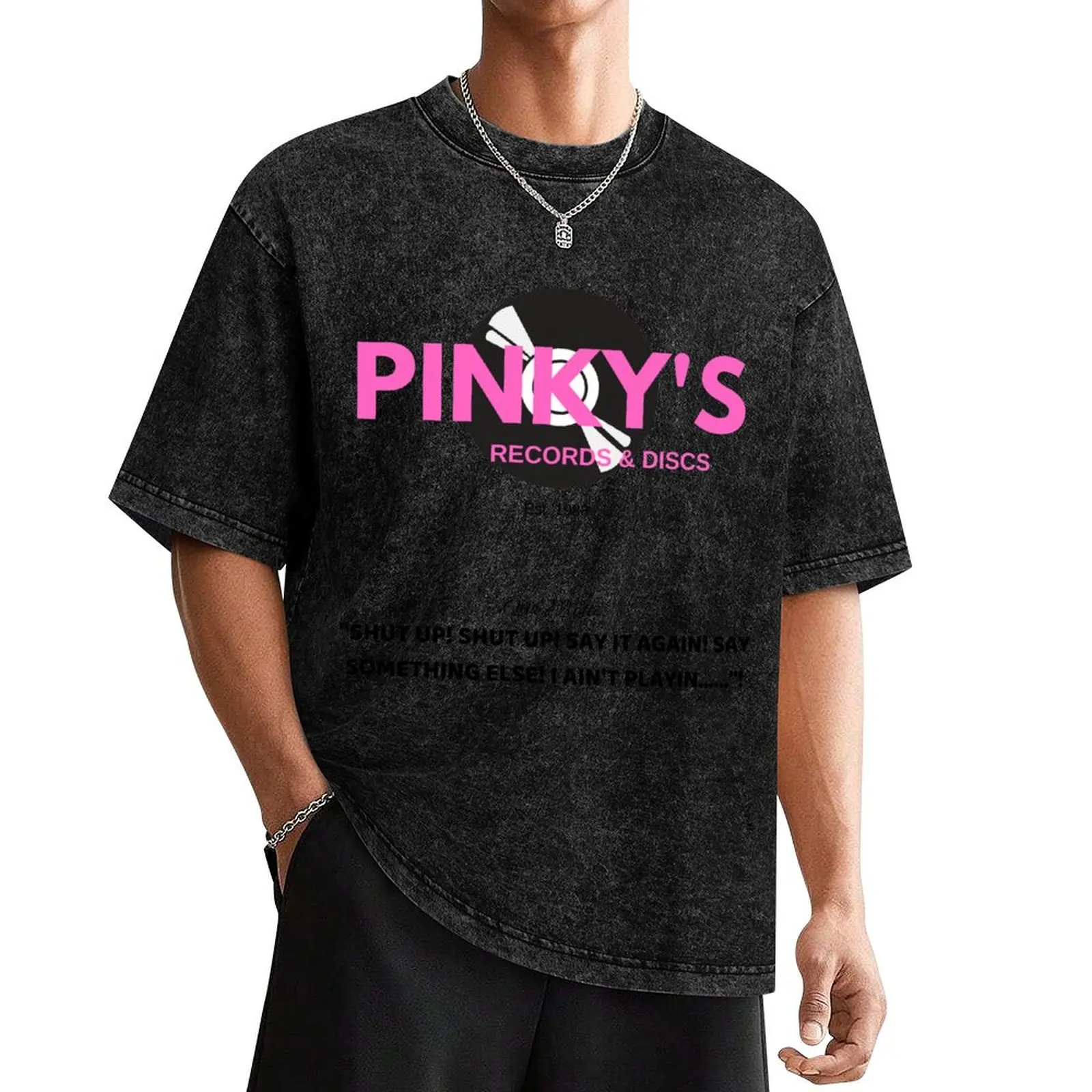 Parodia divertida: camiseta de los discos y discos de Pinky del viernes, camisetas de talla grande, ropa para hombre