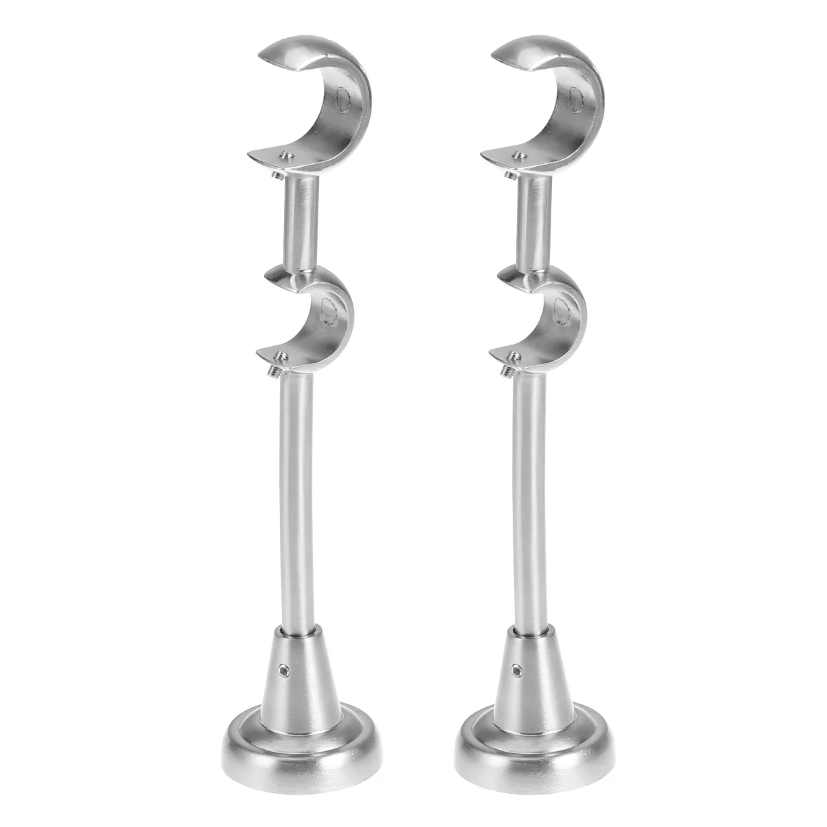 

2 PCS Curtain Rod Brackets Iron Holder for 20mm 25mm Diameter Easy Installation Drapery Mounting Pole Hardware Accessories
