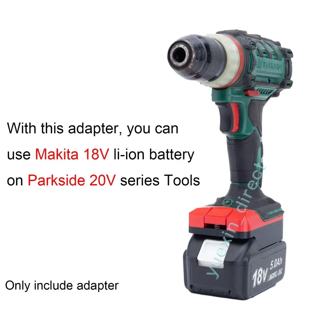 Imagem -02 - Adaptador de Bateria de Lítio para Lipo Parkside X20v Power Drill Tools Converter Makita 18v Ferramentas Não Incluídas e Bateria