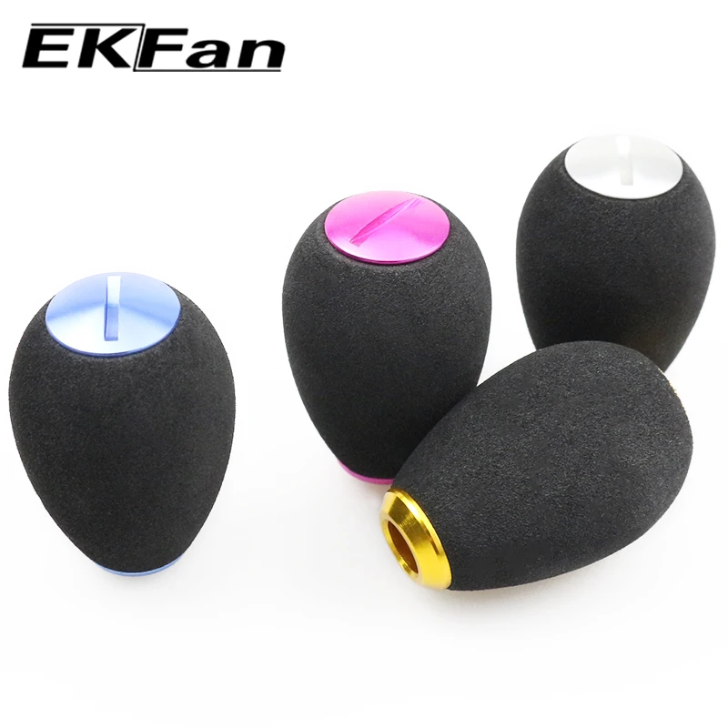 EKFan-낚시 릴 핸들 손잡이, EVA 및 금속 낚시 미끼 캐스팅 스피닝 릴 핸들 액세서리 낚시 태클 도구, 1 개