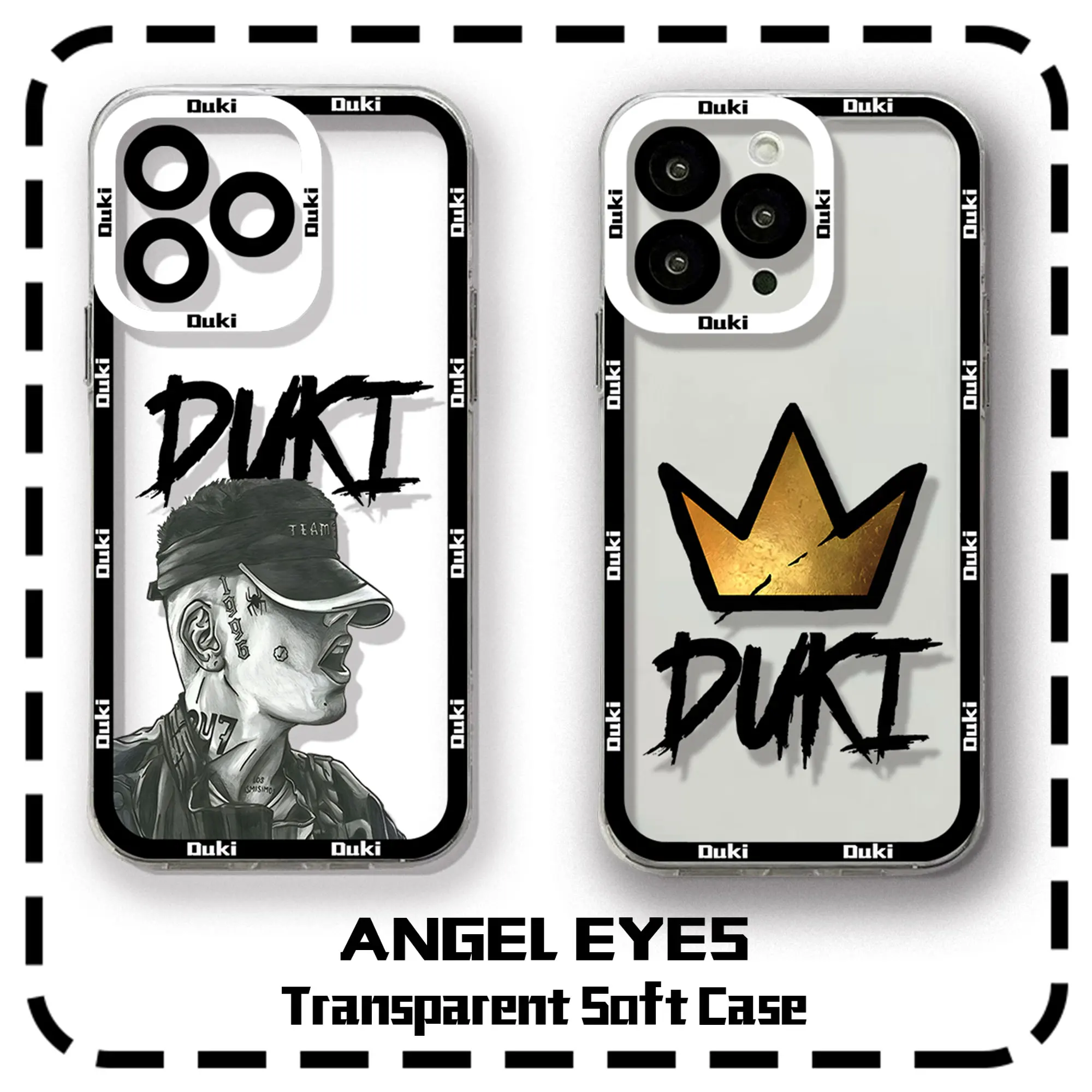 Duki Rapper Hot Phone Case For Samsung S24 S23 S22 S21 S20 S10 FE Note20 Note10 Plus Ultra Lite 5G Clear Soft TPU Cover