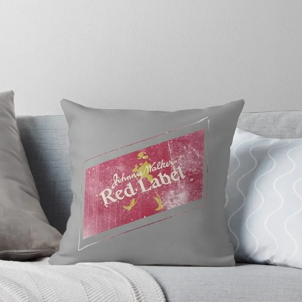 

Vintage Johnnie Walker Red Label White Throw Pillow autumn pillowcase Pillow Decor Custom Cushion Cushions Home Decor pillow