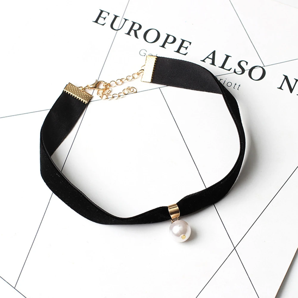 Anime My Dress Up Darling Kitagawa Marin Necklace Women Girls Cosplay Black Collar Pearl Pendant Choker Party Jewelry