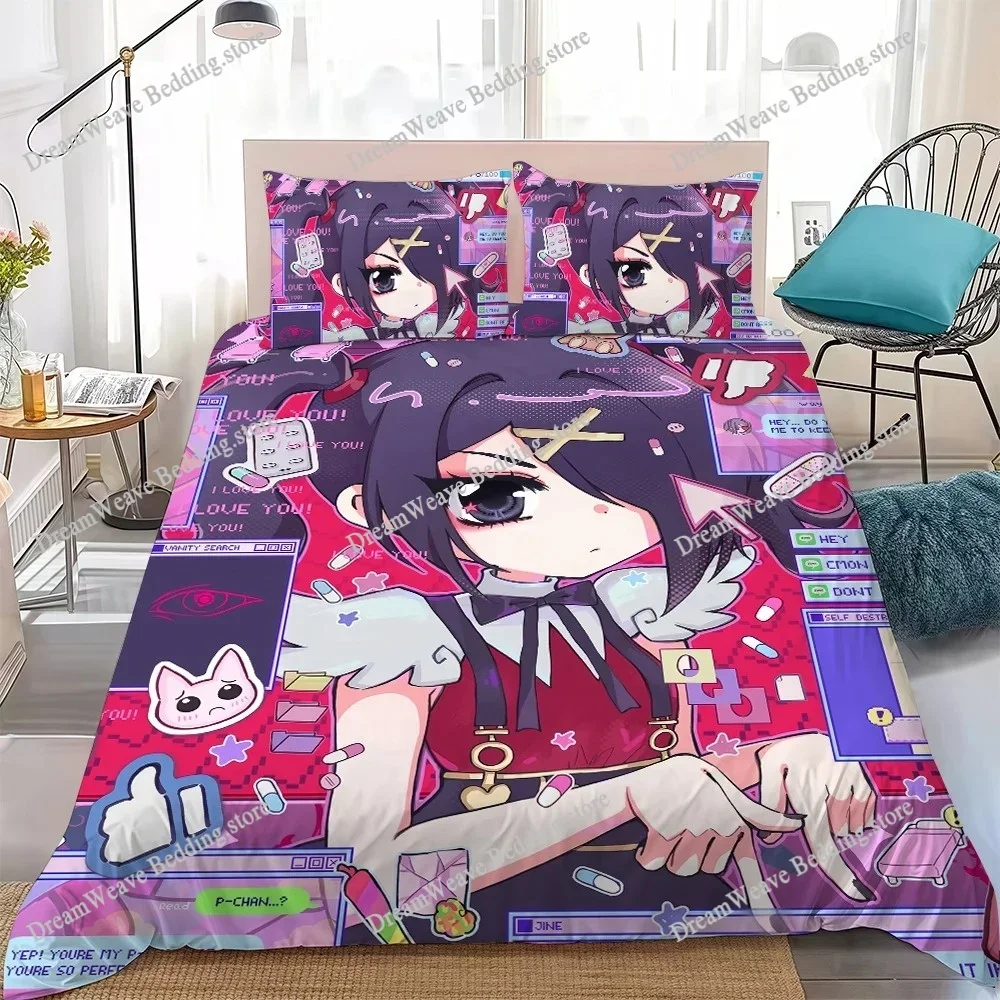 Game N-Needy Streamer Overload Duvet Cover Set Home Style Bedding Soft Laundry Cotton Bed Student Dormitory GiftFQH