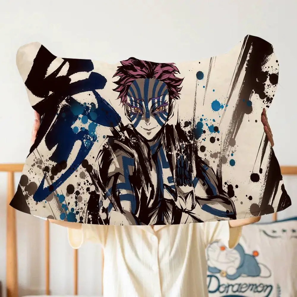 Anime Demon Slayer Kochou Shinobu Quick-Drying Pillowcase, Non-Slip, With A Secure Design New Style Anti-Scalp Oil Tie.