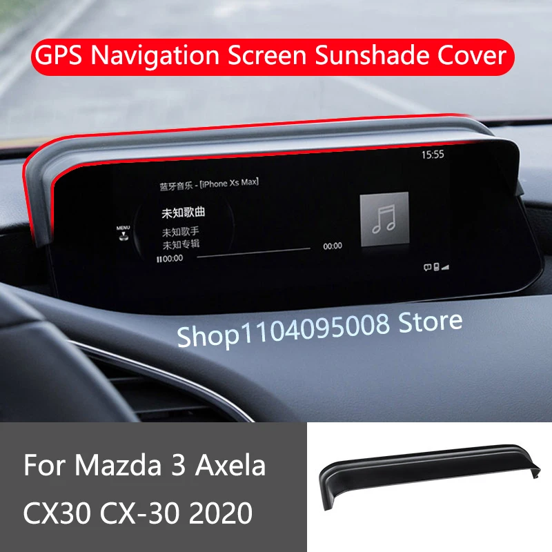 

For Mazda 3 Axela 2020 CX30 CX-30 Interior Mouldings GPS Navigation Screen Sunshade Protection Cover Car Accessories Styling