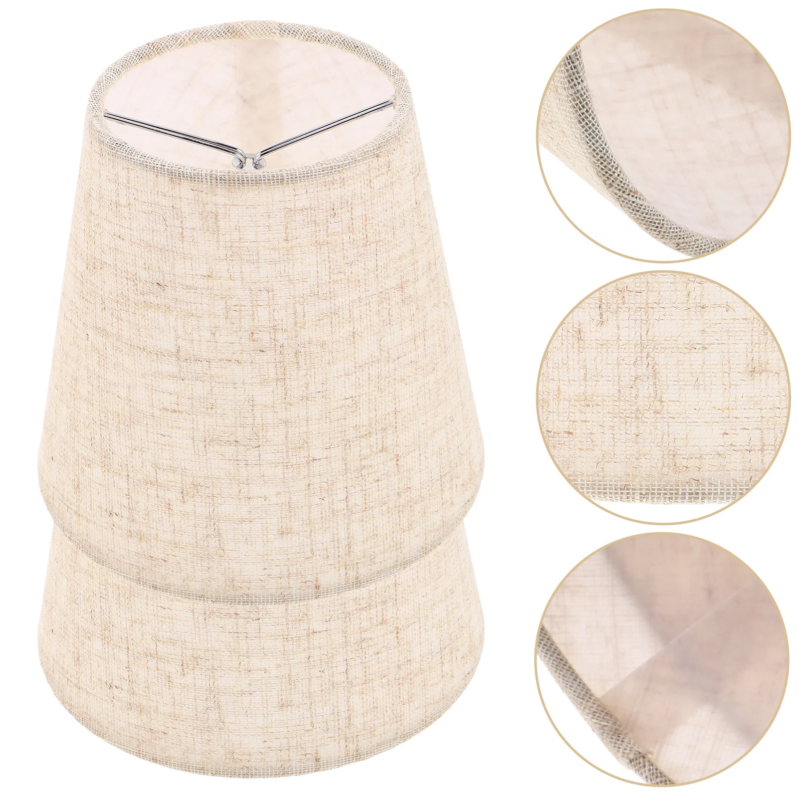 2 قطعة طبل الكتان ظلال مصابيح 5.5 بوصة ريفي النسيج غطاء خفيف لطاولة مكتب الطابق جدار السقف مصباح استبدال داخلي المنزل