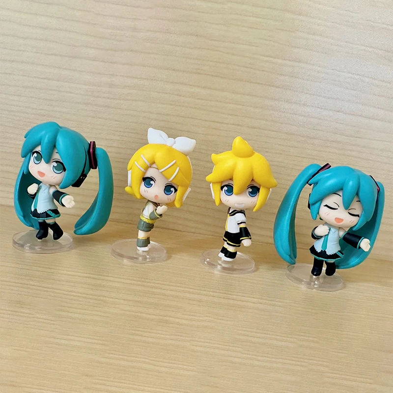 Hatsune Miku Kagamine Rin Gashapon Drehen Um Look Zurück Modellierung Ornament Anime Figuren Andenken Action Figur Modell Spielzeug