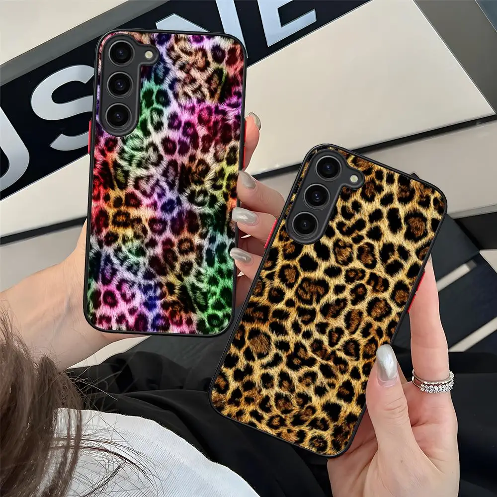 Classic Leopard Silicone Mobile Phone Case for Samsung Galaxy S26 S25 S24 S23 S22 S21 Plus FE Ultra Colorful Cover