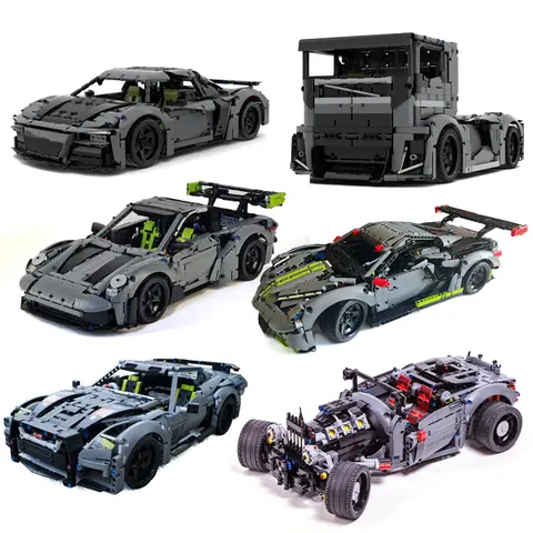 Teknisk MOC GT3 RS R8 GT-R R35 Hot Rod F1 MOD 42156 9X8 Le Mans Hybrid Hyperbil Byggstenar Racingbil Klossar Modell DIY Leksak 10 best sales Audi R8 Lego - №8