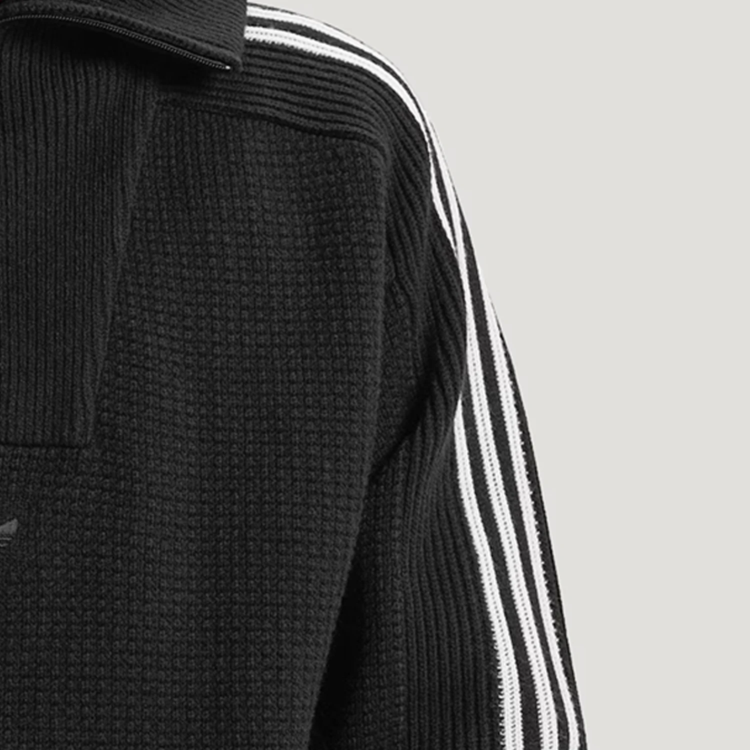 Adidas Authentic Three Leaves Men's Women's Half-Zip Loose Knit Hoodie KS5340 view 4