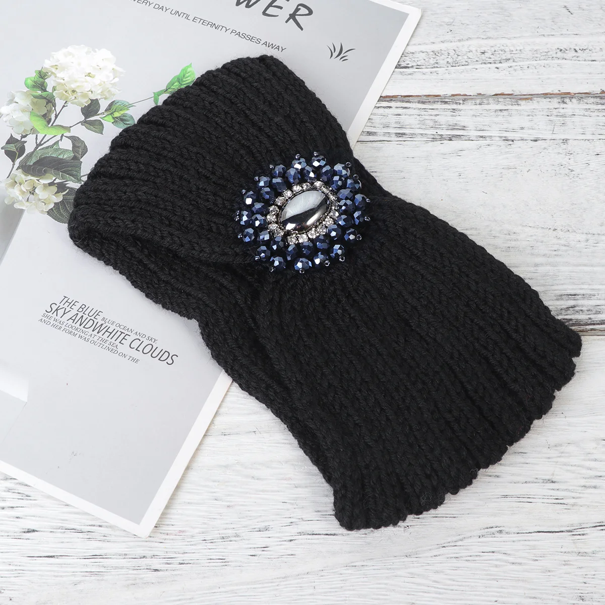 

Fashionable Hair Band Accessories Rhinestone Headwrap Braid Durable Accessory Warm Headband Gorgeous