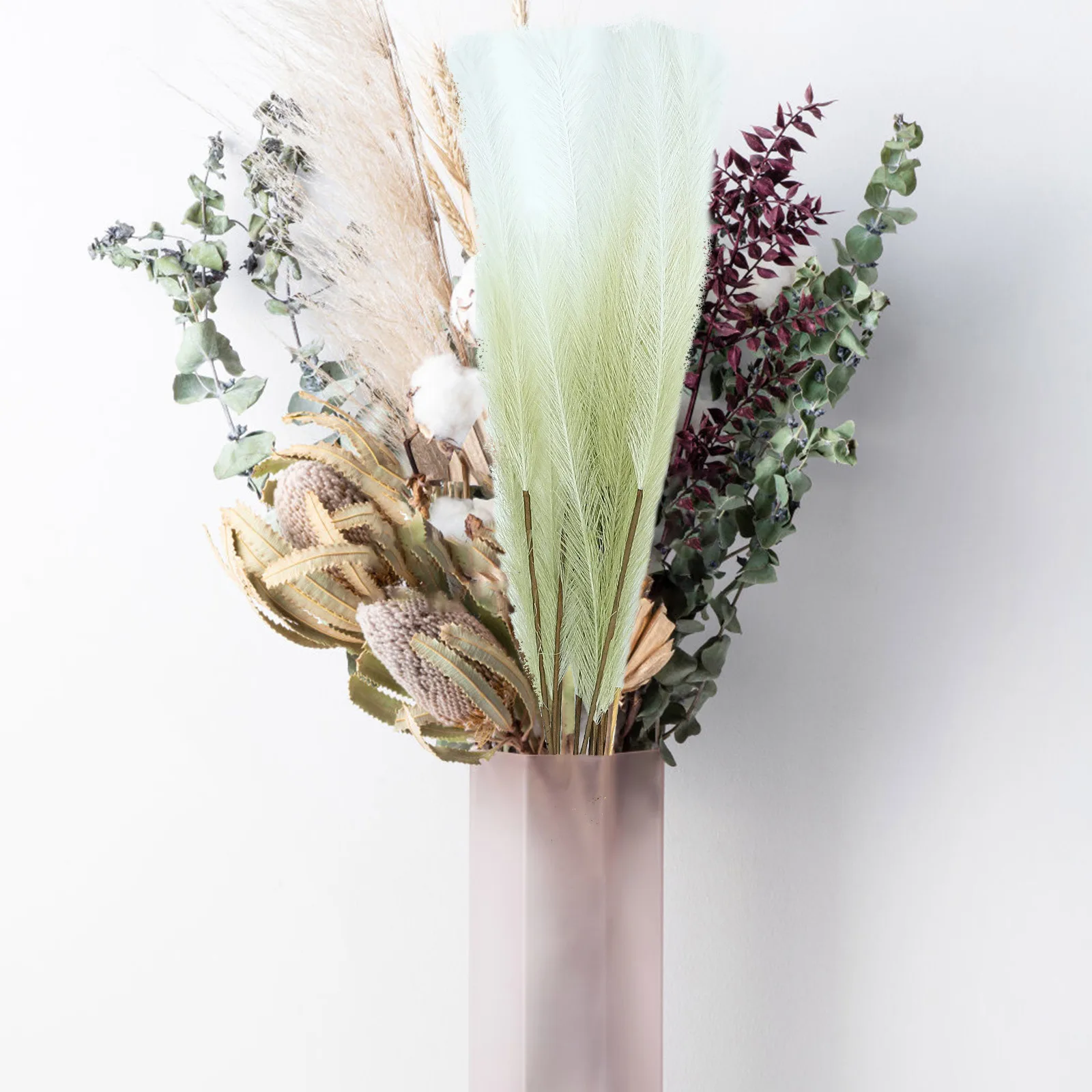 

10Pcs Fake Reed Bouquet Nordic False Flower Decor for Office Party Layout Props DIY Bouquet Preserved Flower Adornment