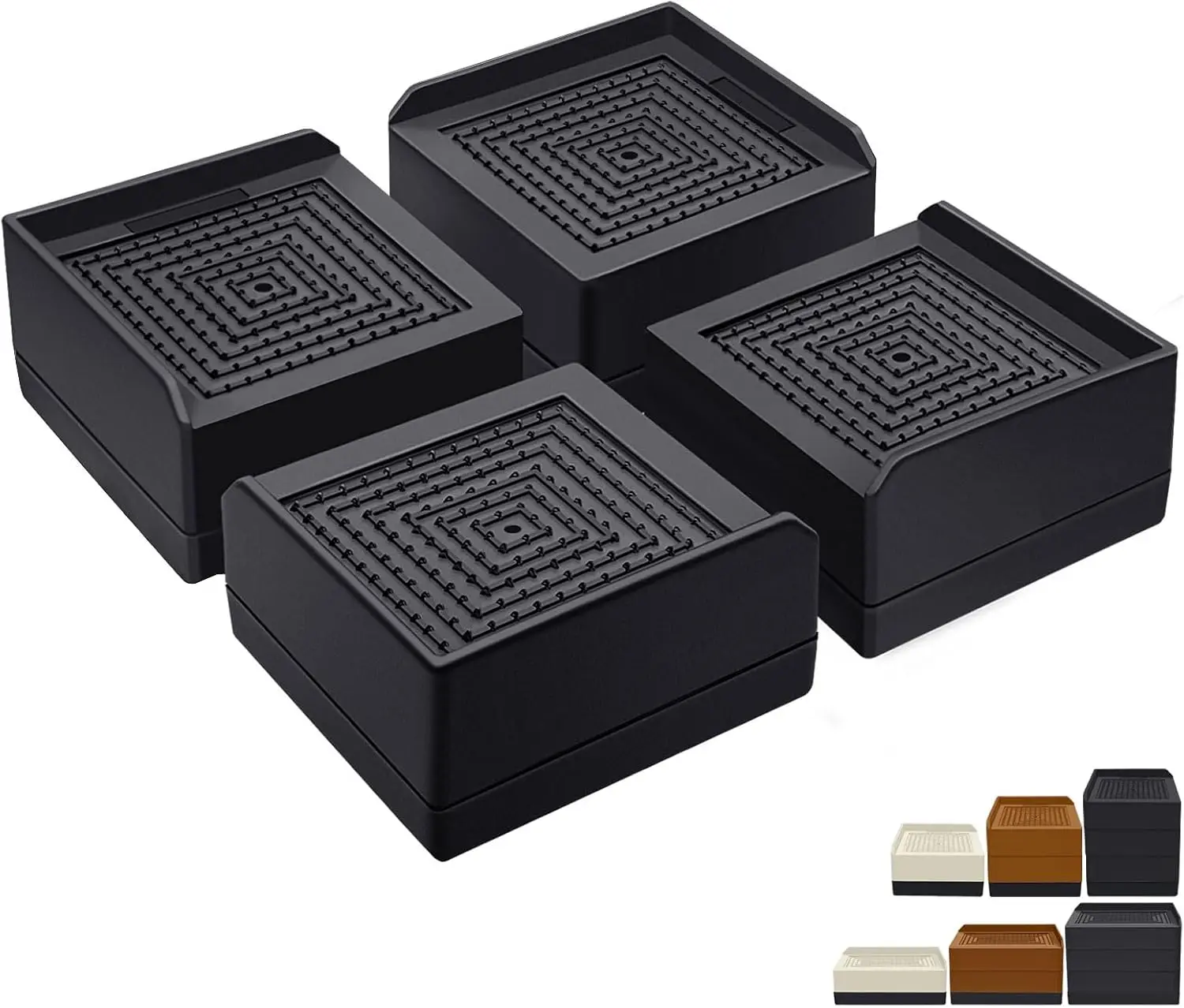 

Bed Risers 1.5 inch Heavy Duty, Furniture Risers for Bed Sofa Table and Couch Lifting，Square Adjustable Risers Blocks, Support U