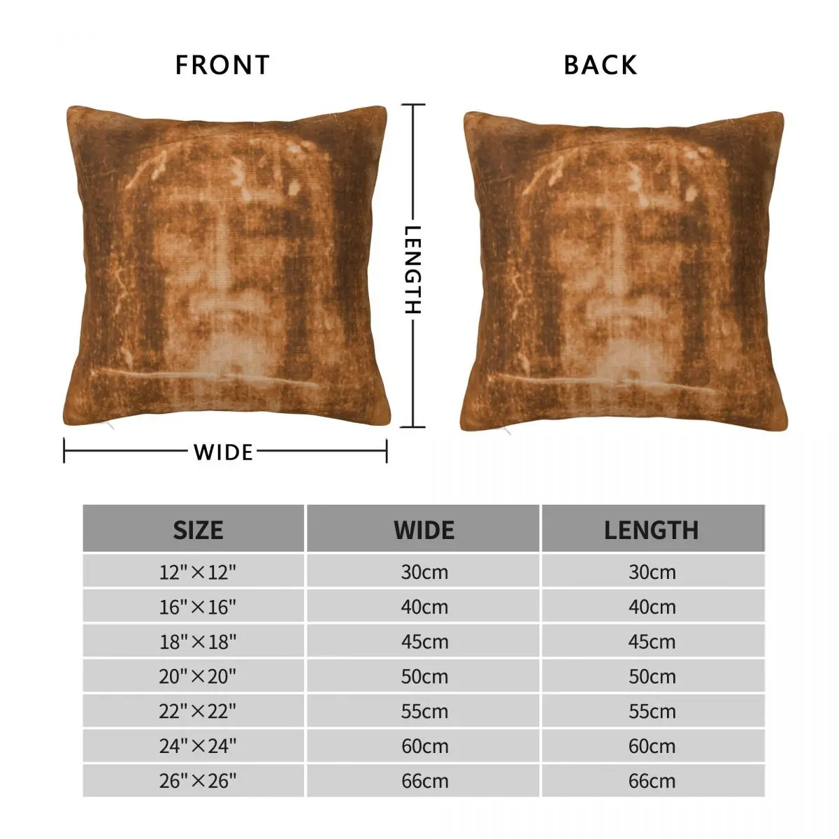 The Shroud of Turin Holy Face Crucifix Cross Jesus Passion 101 OA Throw Pillow Cusions Cover