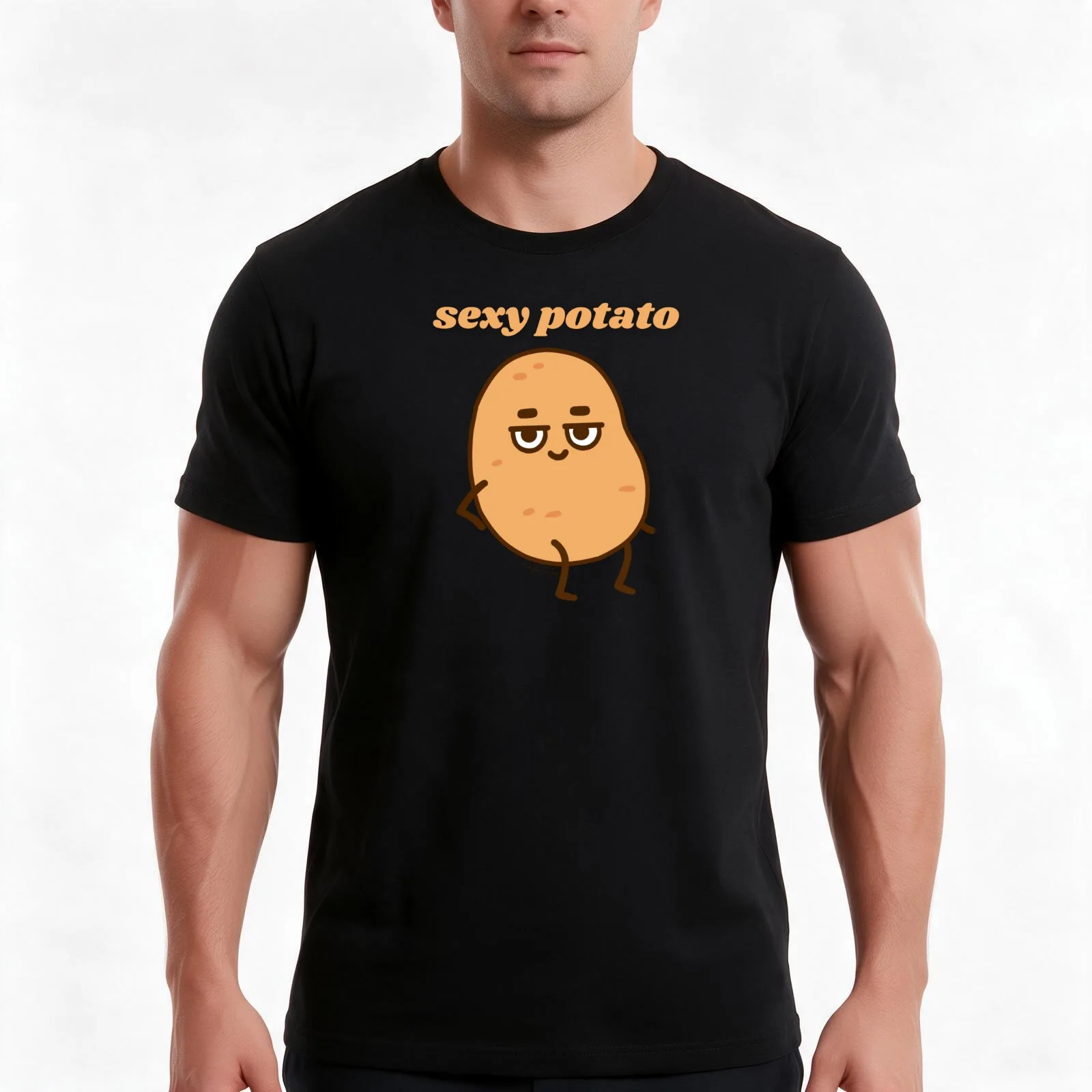 Sexy potato T-Shirt Summer Casual Cotton Tee Oversized Streetwear Tops Vintage Graphic Print Loose Fit Short Sleeve