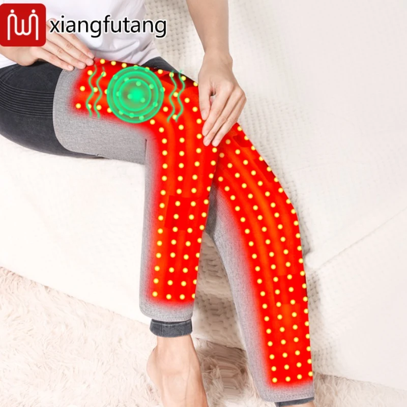 Full-Wrap Red Light Heated Leg Massager 3 Heat Modes Relieves Knee Joint Discomfort Eases Leg Muscle Relaxation